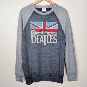 The Beatles England Logo Graphic Lightweight Sweatshirt Men's Size L Music Band